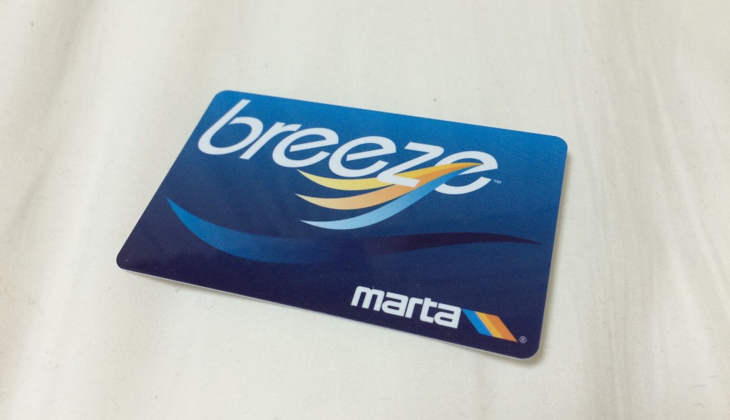 アトランタを走る鉄道網「MARTA」の乗車カード。SUICA的Thing